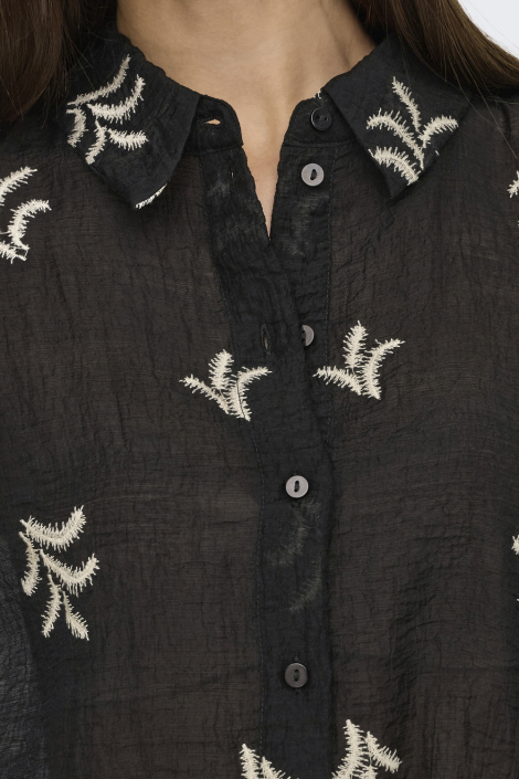 Jacqueline de Yong zwarte dames blouse