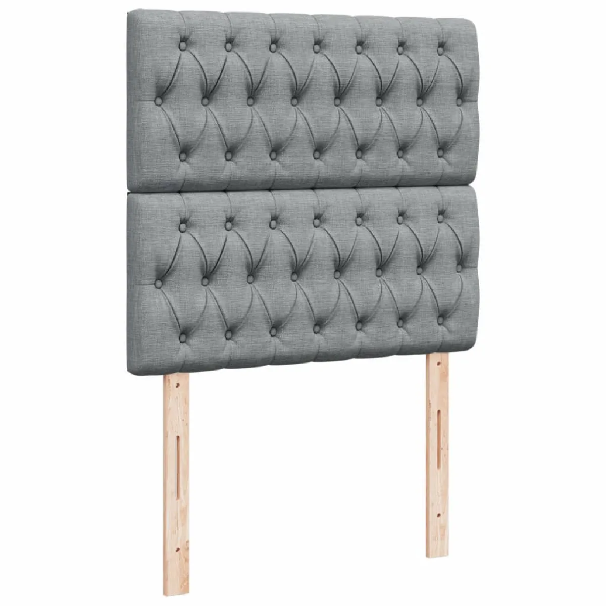 vidaXL Sommier à lattes Tissu Gris clair