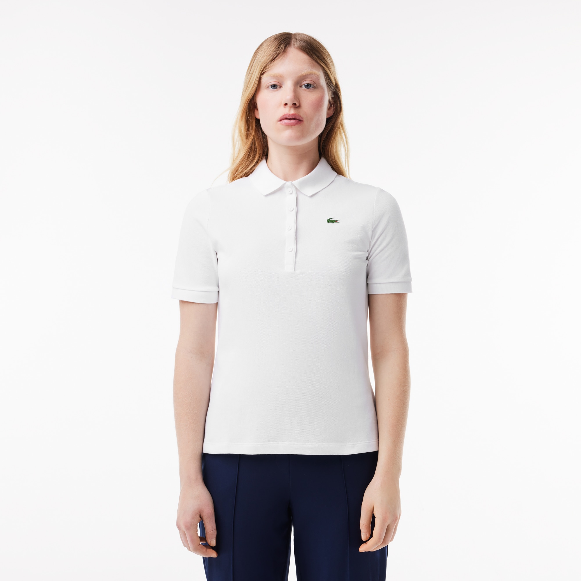 Polo femme slim fit Golf Lacoste SPORT ultra-dry en coton biologique Manches Courtes - Blanc - Lacoste - Femme