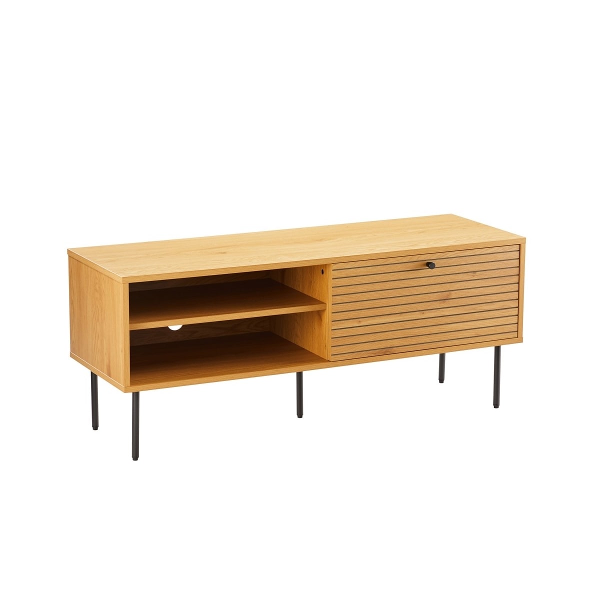 TV-bord LINE 120x40xH50cm, melamin med eikebark