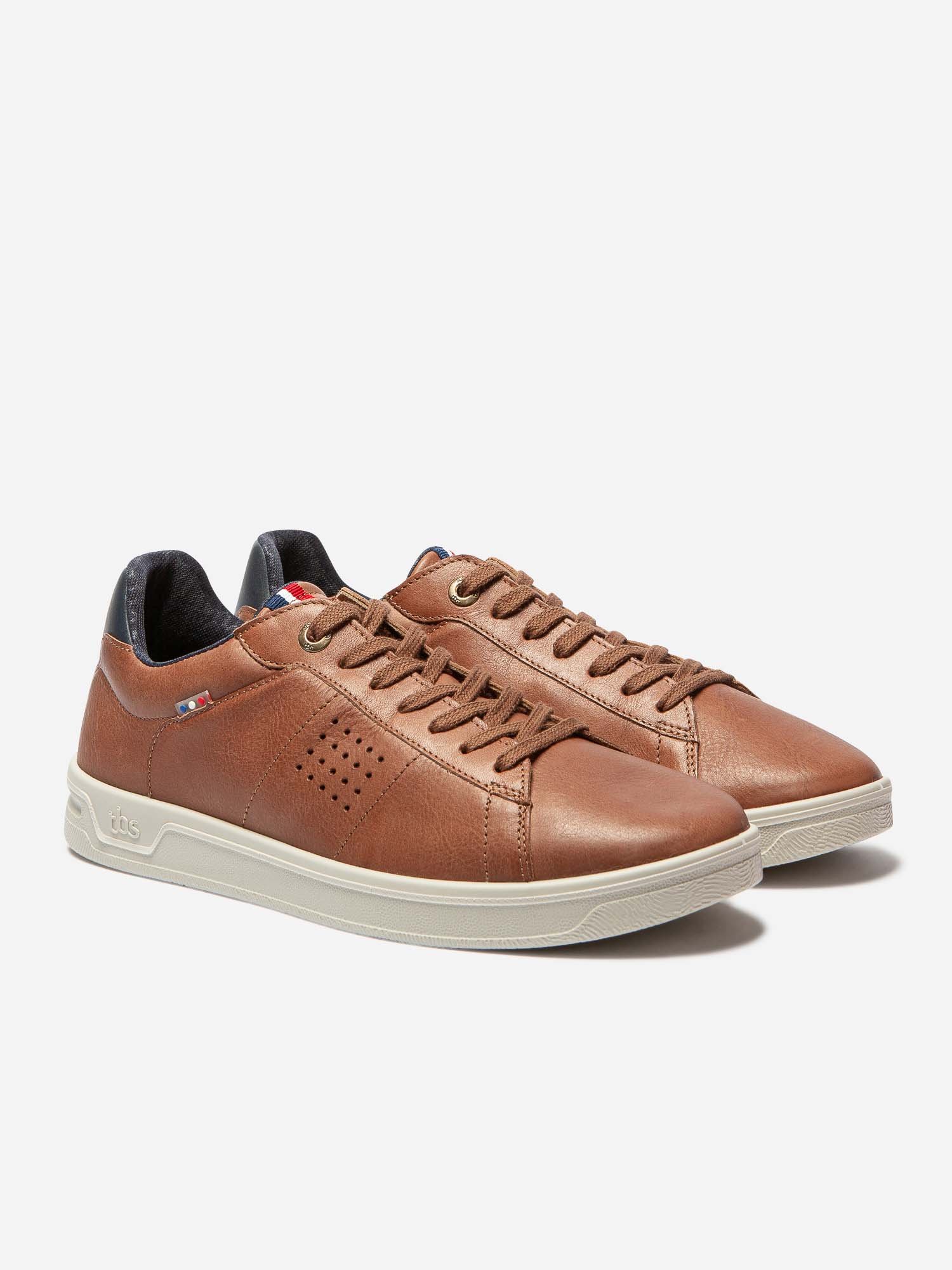 Baskets Homme Fabriquées en France Cuir Marron