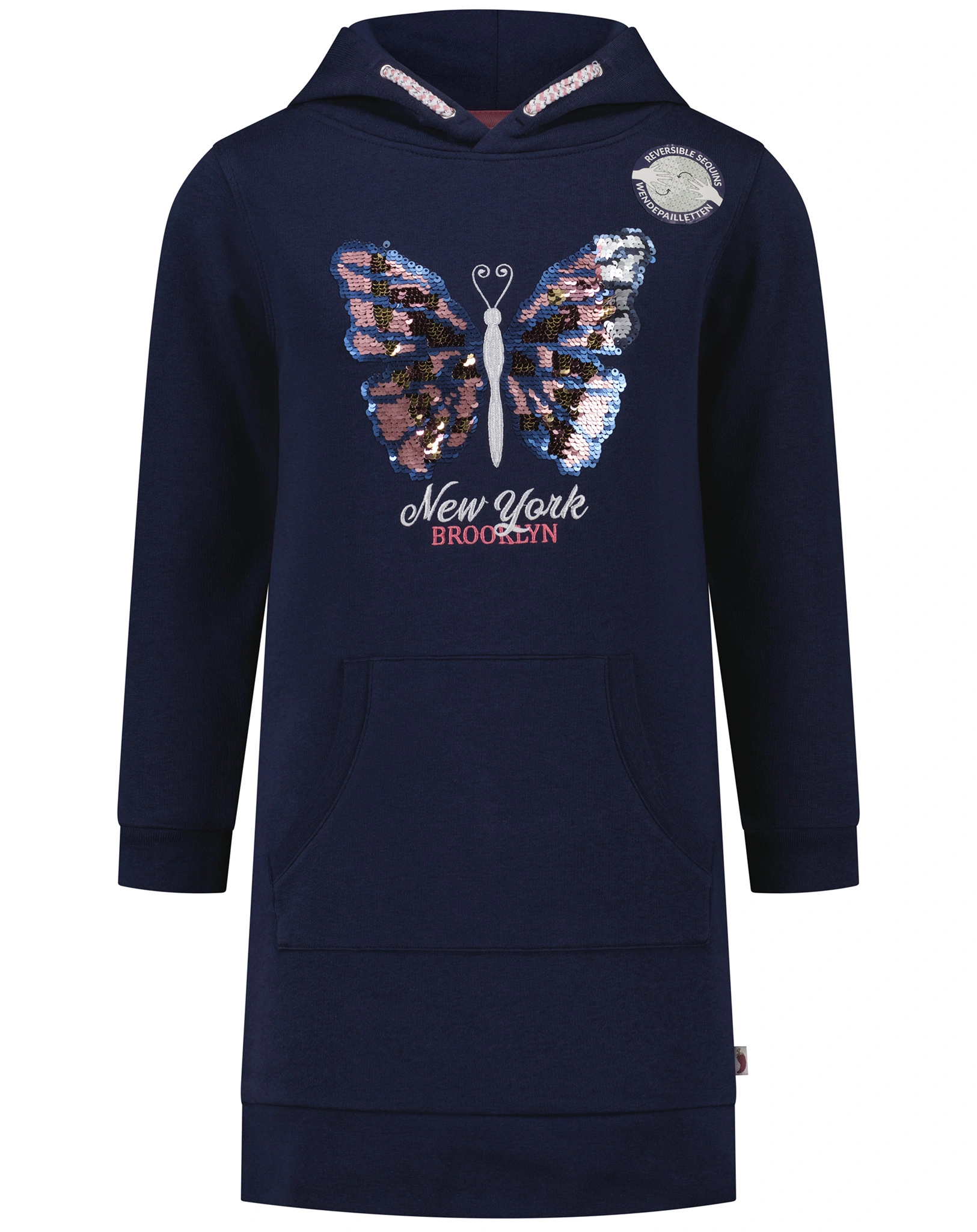 Hoodie-Kleid CAMPUS CLUB - SCHMETTERLING in true navy