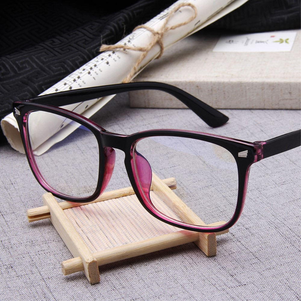 Anti Blue Light Blaulichtfilter Brille Computerbrille (Rechteckig) - Rosa