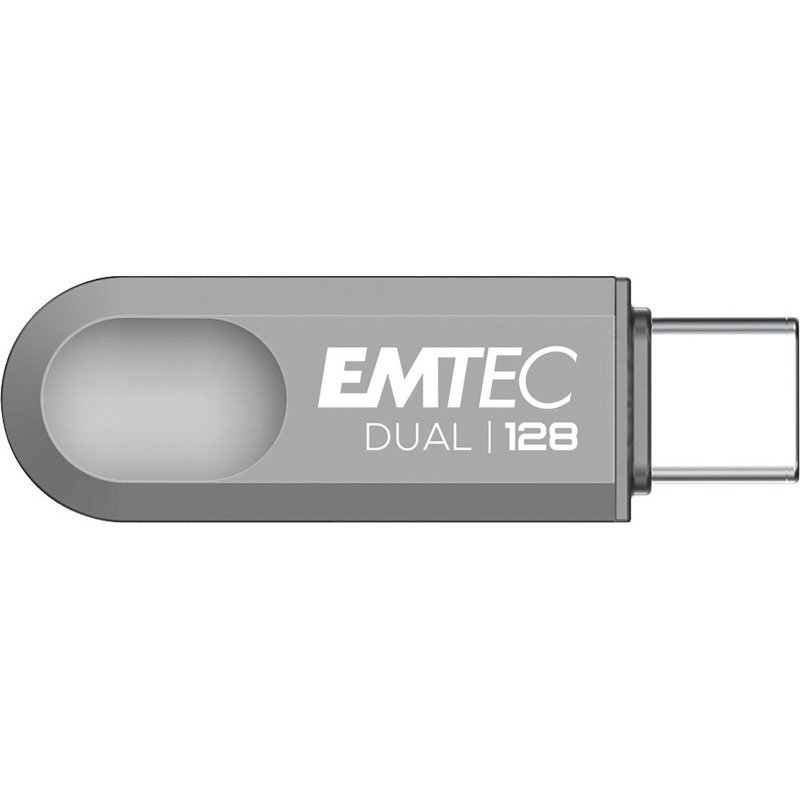 Emtec clé USB D280 Dual 128 Go Usb 3.2 (USB-A), Usb 3.2 (USB-C) Gris