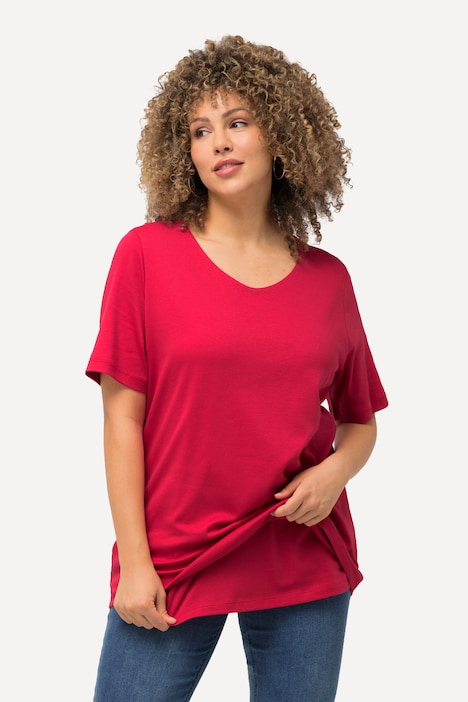 Shirt, doppellagige Vorderseite, Slim, Rundhals, Halbarm