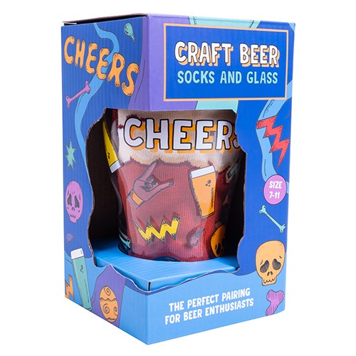 Craft Beer Socks & Glass