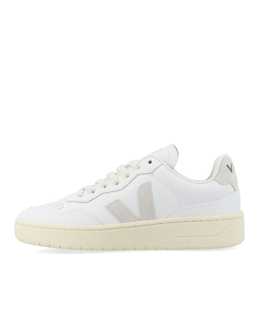 V-90 Extra White-Grey Leather Sneakers