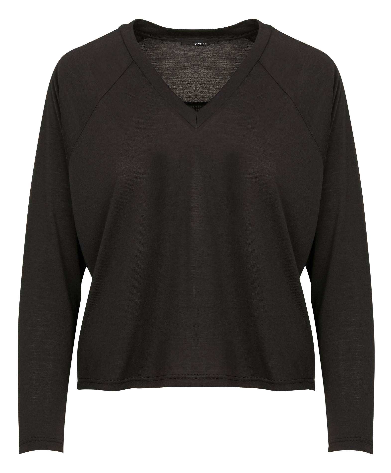 Tee-shirt ample à col V | Noir