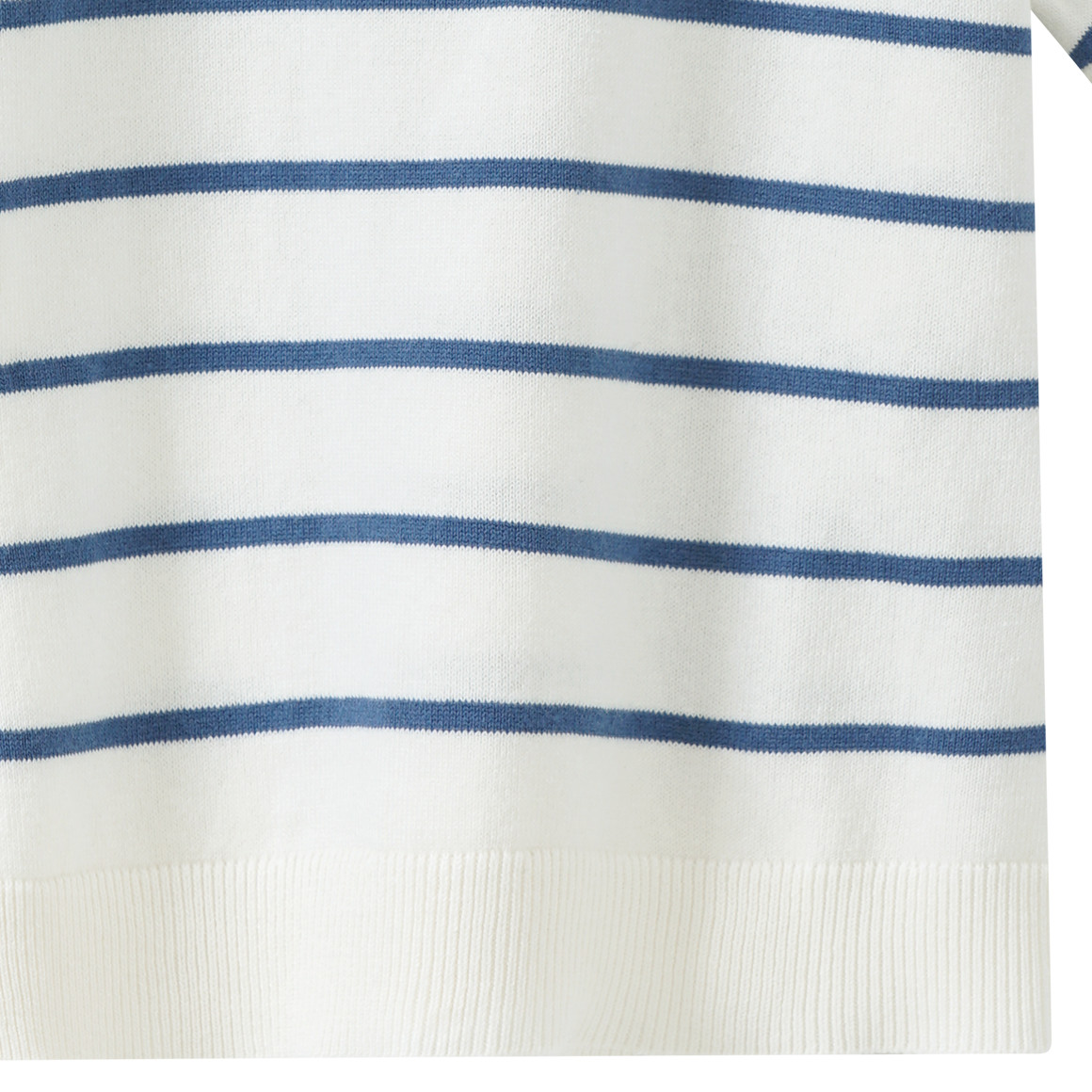 Topolino Jungen Strick-Poloshirt  mit Streifen weiss / blau