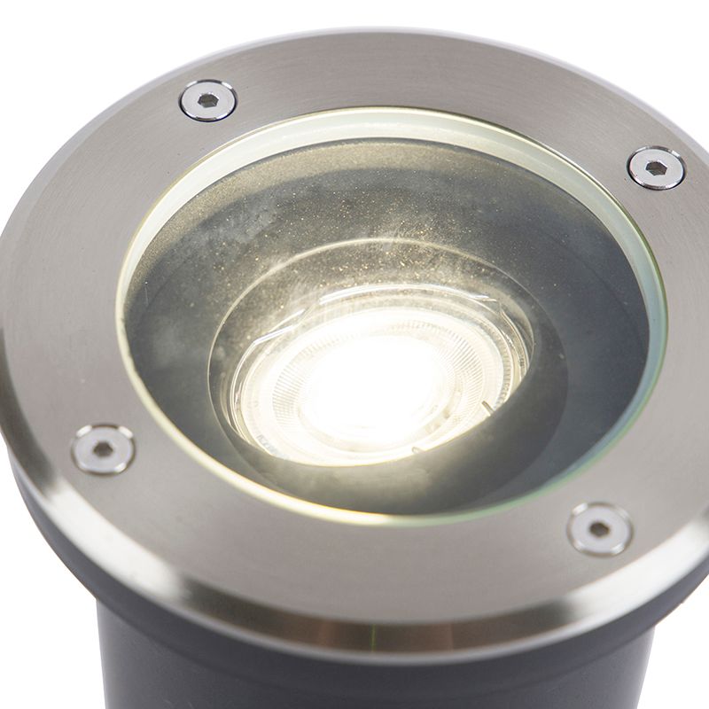 Smart buiten grondspot RVS incl. WiFi GU10 IP65 - Delux