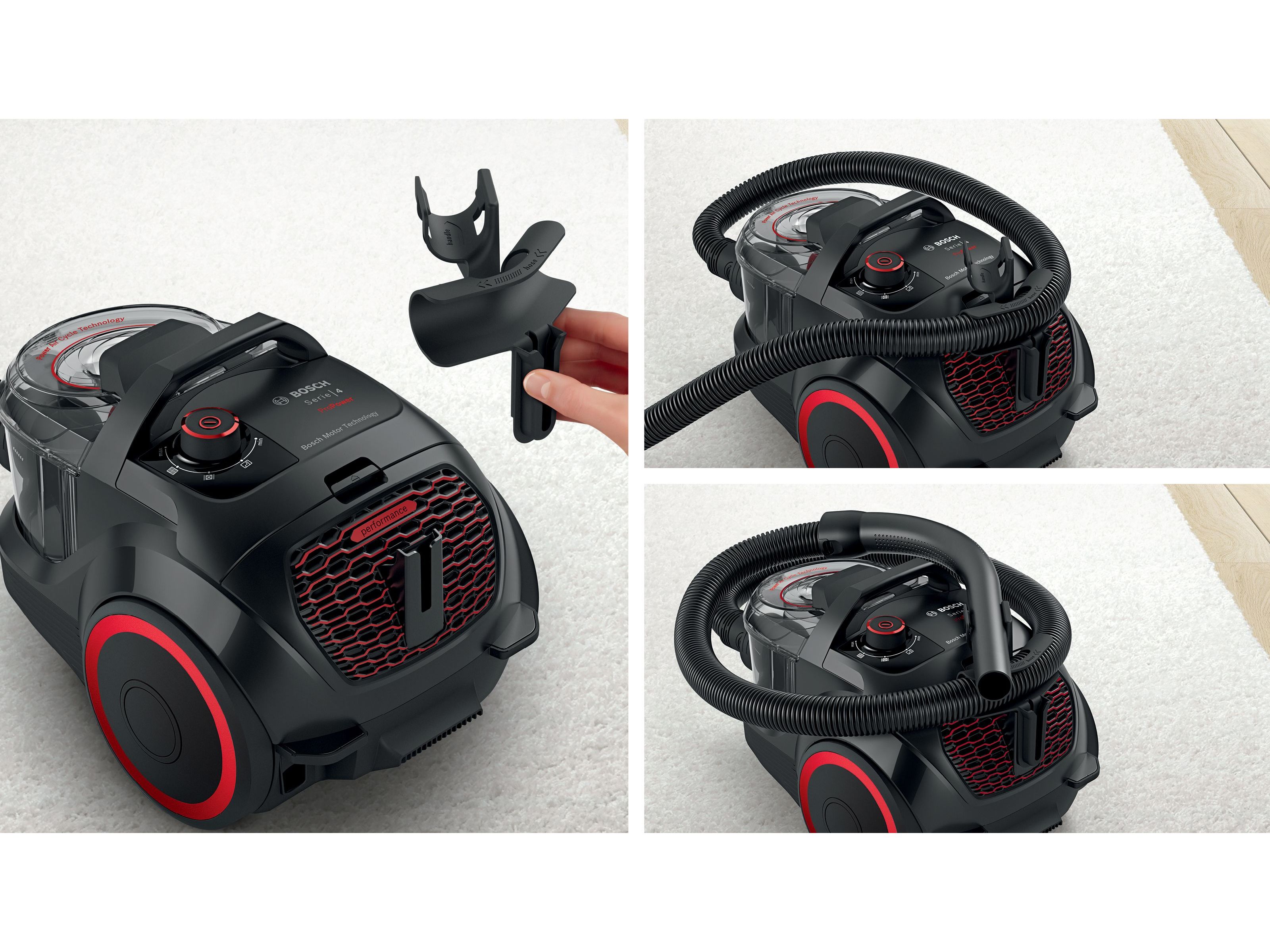ASPIRADOR SEM SACO BOSCH BGC21POW1 PROPOWER PRETO