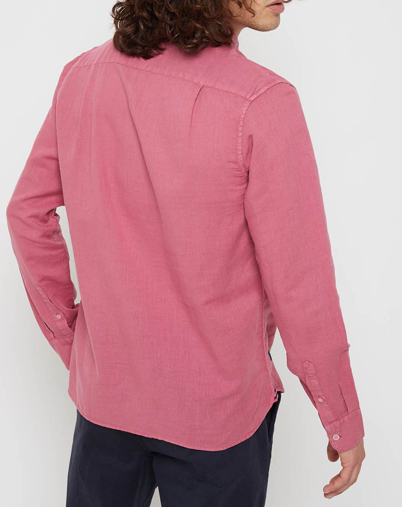 Oxbow Chemise droite en Lin & Coton Crikin rouge clair