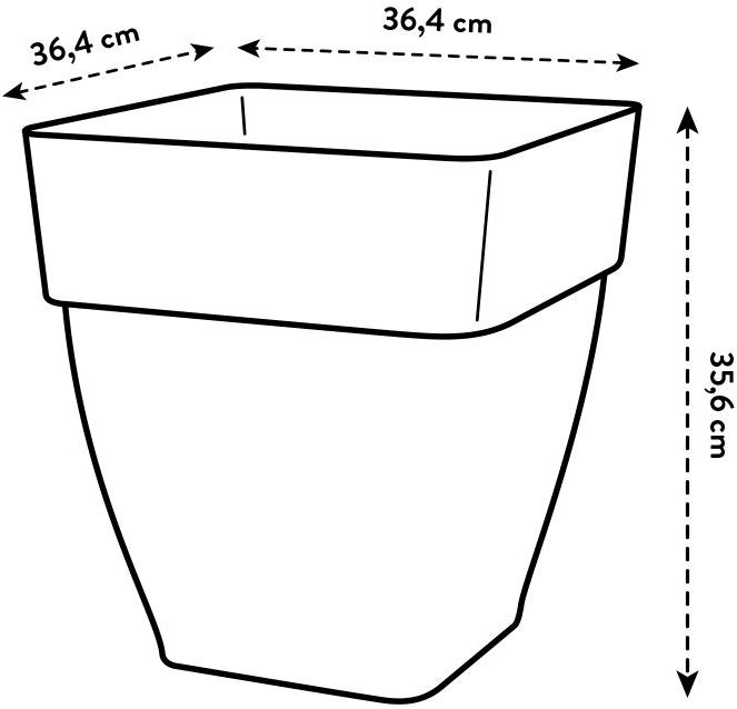 Elho bloempot Vibia Campana antraciet 36,4 x 36,4 x 35,6 cm