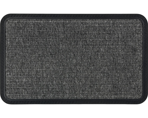 Deurmat Clean Run Border Star antraciet 25x60 cm
