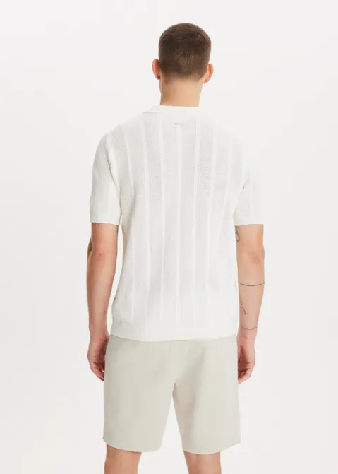 Vest met crochet detail off-white (WIT.O)