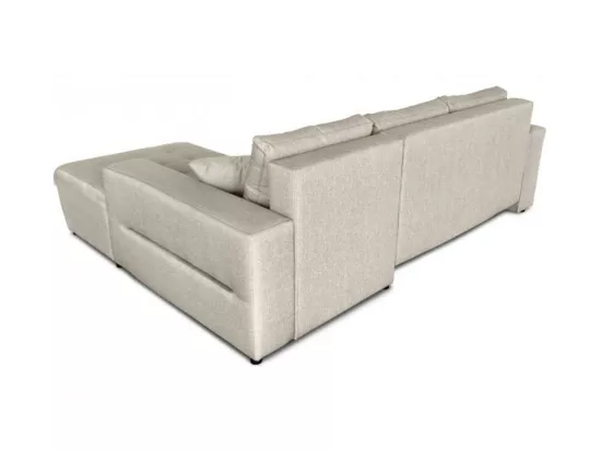 Canapé d'Angle Convertible Droit 4 Places en Tissu