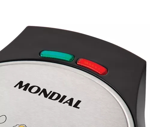 Omeleteira El&eacute;trica Preto E Inox 1000w Om-01 Mondial 110v