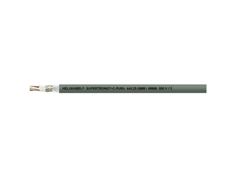 Helukabel 49664-500 Slæbekædekabel S-TRONIC-C-PURö 2 x 0.25 mm² Grå 500 m