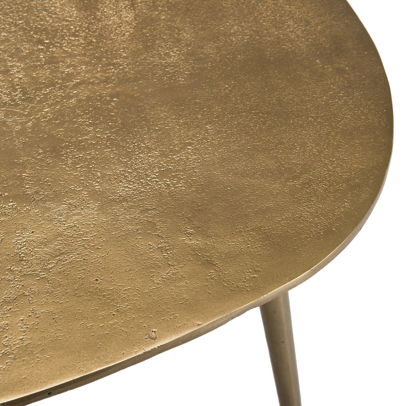 Macabane Table basse goutte d'eau Jonas dorée - 85x56x48 cm