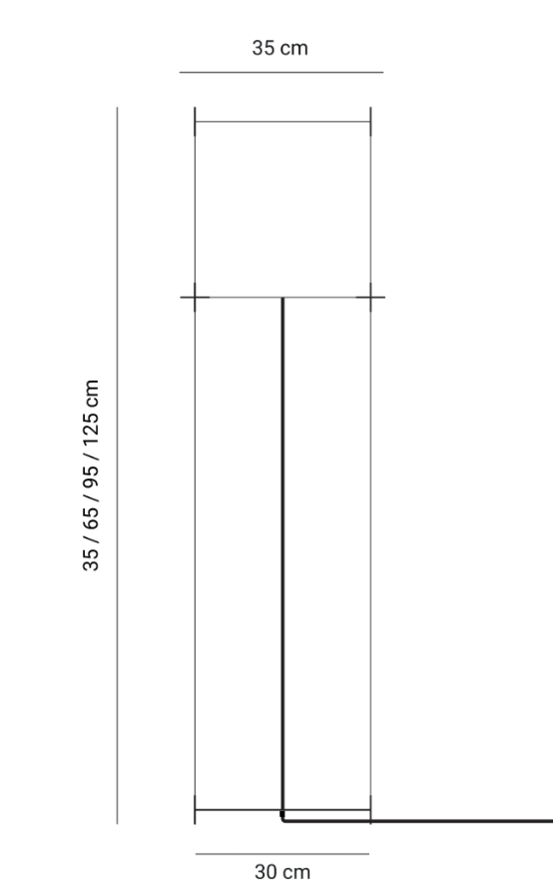Vloerlamp Lotek Classic 4 hoogtes zwart