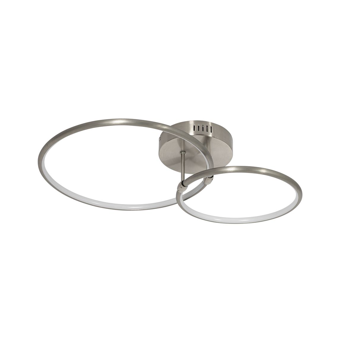 Design plafondlamp staal incl. LED 3-staps dimbaar 2-lichts - Joaniqa