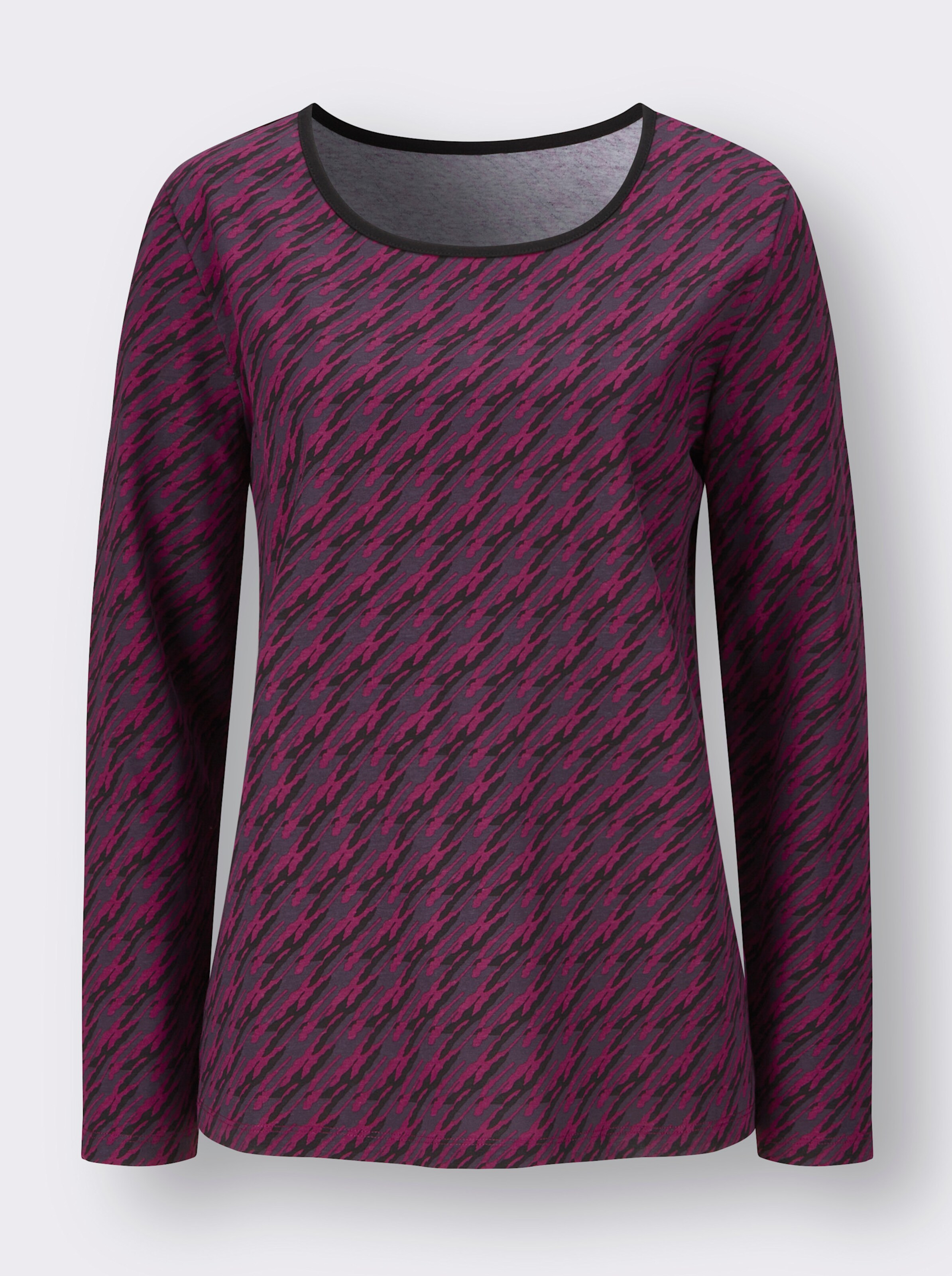 Langarmshirt im grafischen Muster
