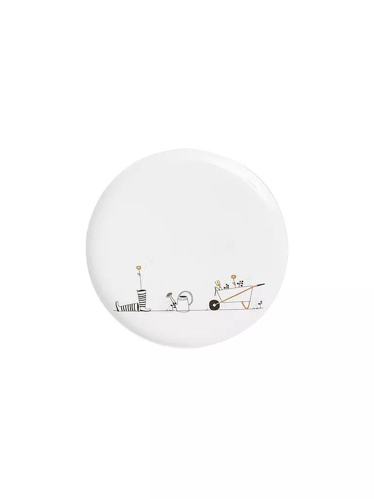 RAEDER Geschenkteller HOBBY GÄRTNERIN 15cm Weiss weiss