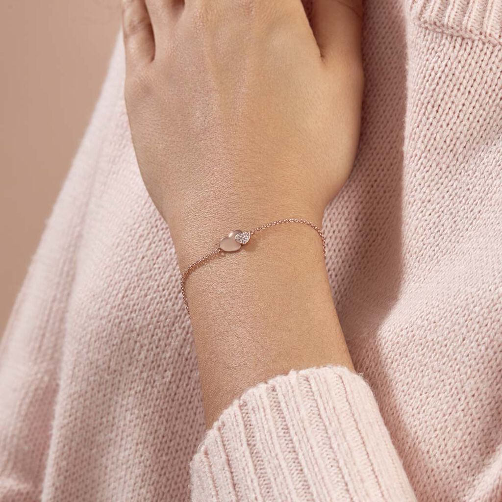 Bracelet Flamen Argent Rose Oxyde De Zirconium