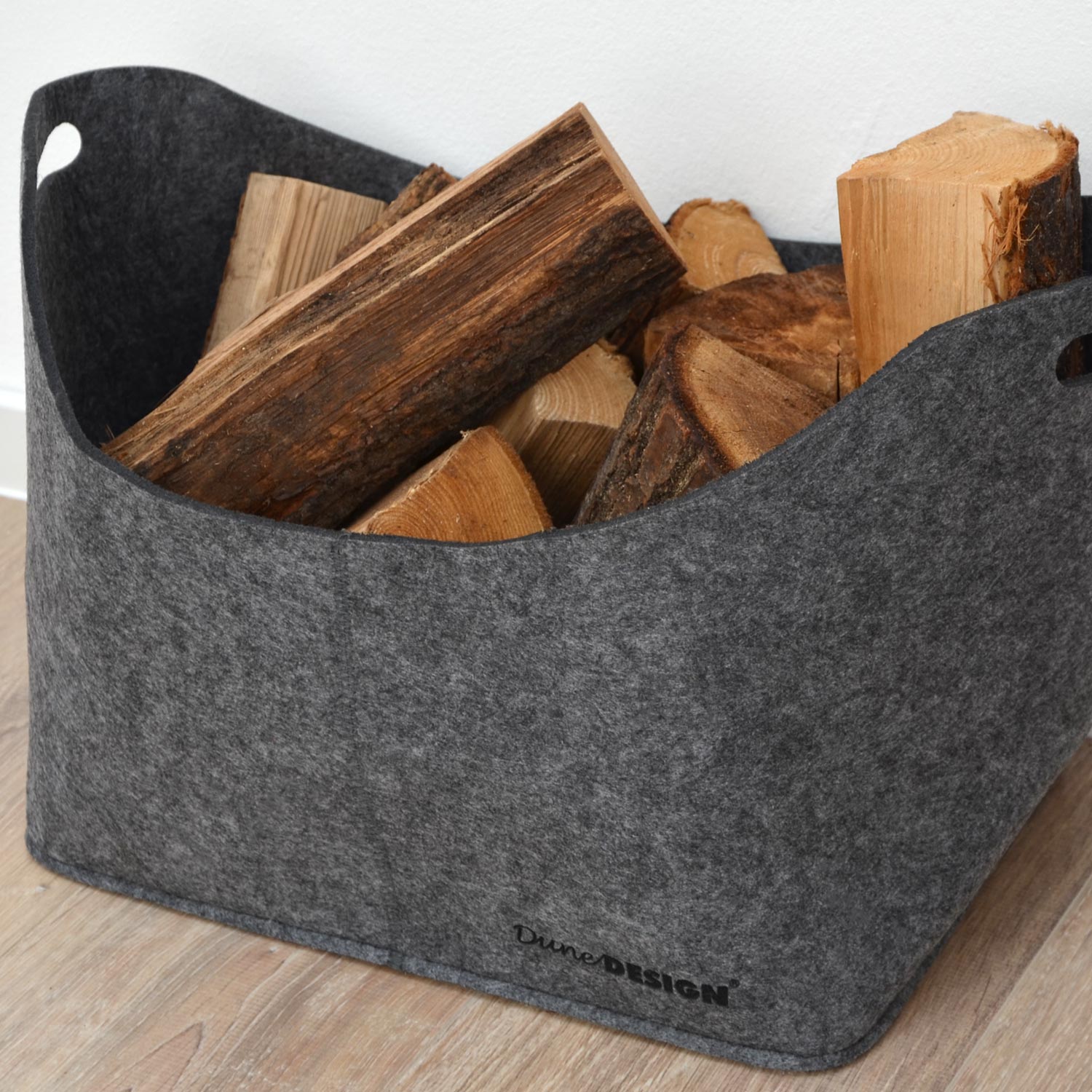 XL Filztasche 40x25x30cm Filzkorb 15KG Kaminholz-Tasche Einkaufskorb Filzkorb