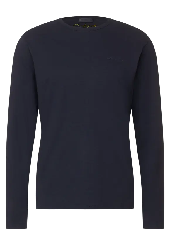 Slub Langarmshirt  - nightshadow blue
