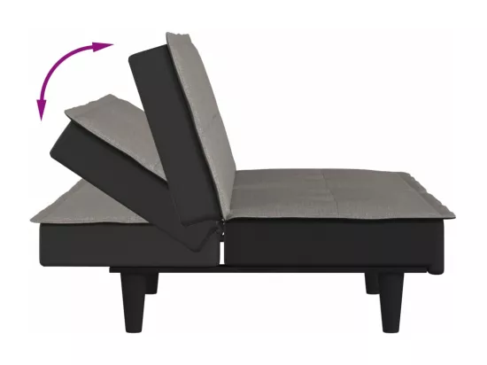 Canapé-lit taupe tissu