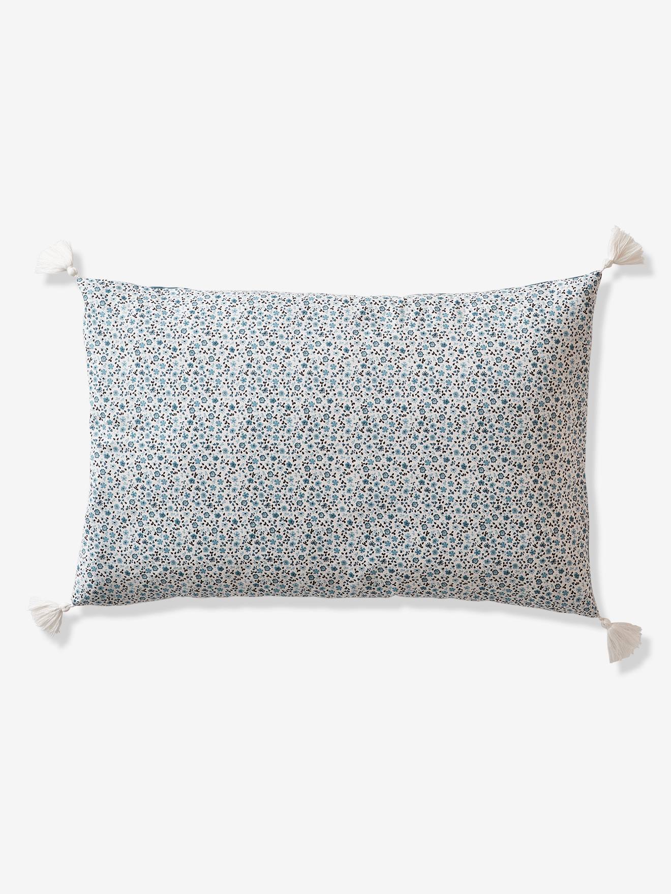 Conjunto de capa de edredom e fronha infantil Caravan, azul escuro liso com estampas.