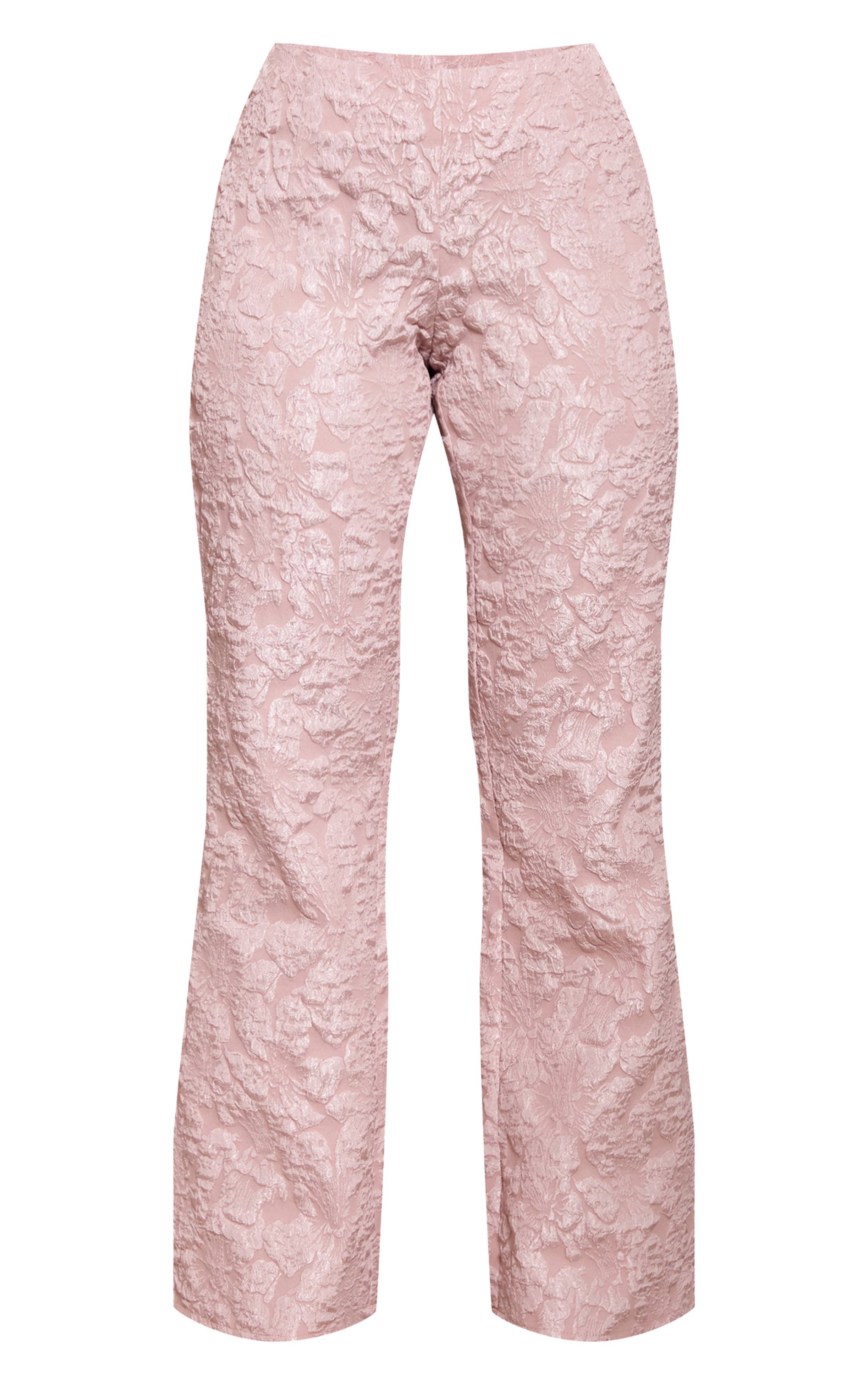 Rose Bébé Pantalon Évasé À Taille Nouée Imprimé Petite