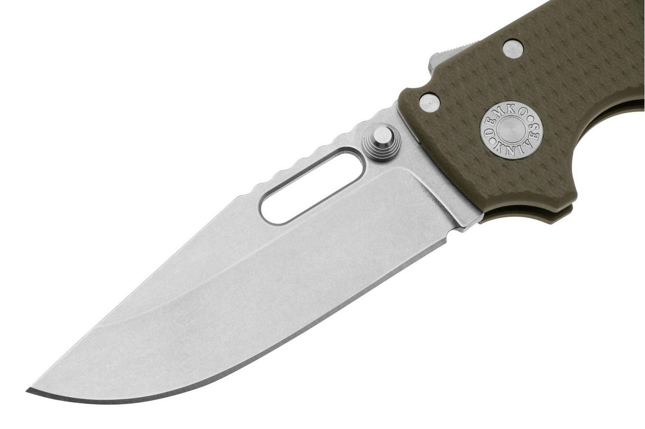 Demko Knives MG AD20S Shark-Lock, CPM 20CV Clip Point MGAD20S-OD-GRN OD-Green G10, zakmes