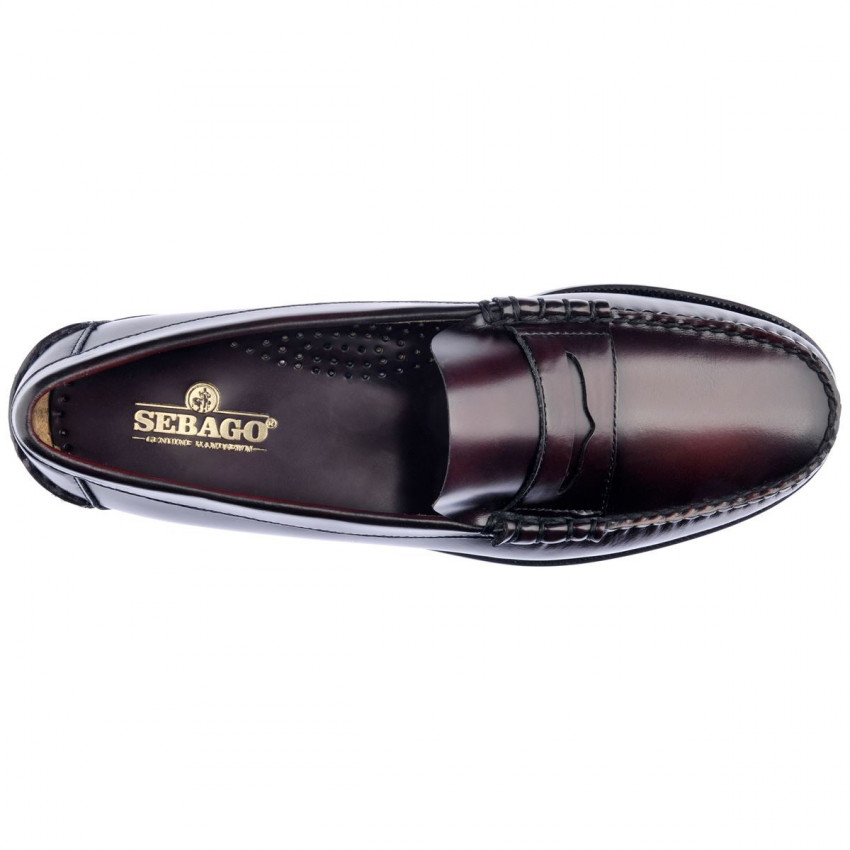 CLASSIC DAN WIDE Brown Burgundy MOCASSIN-Mocassin pour homme en cuir pleine fleur