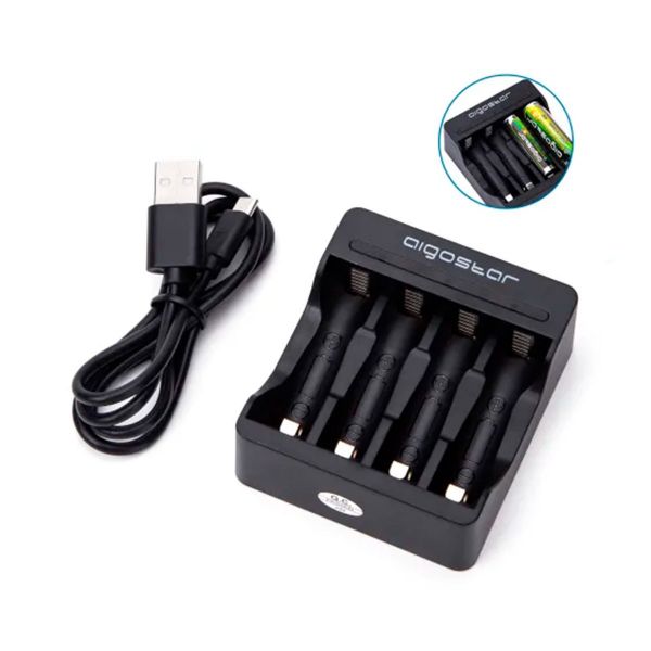 Aigostar Carregador de Baterias 4x Aa/aaa Preto - 8433325201524