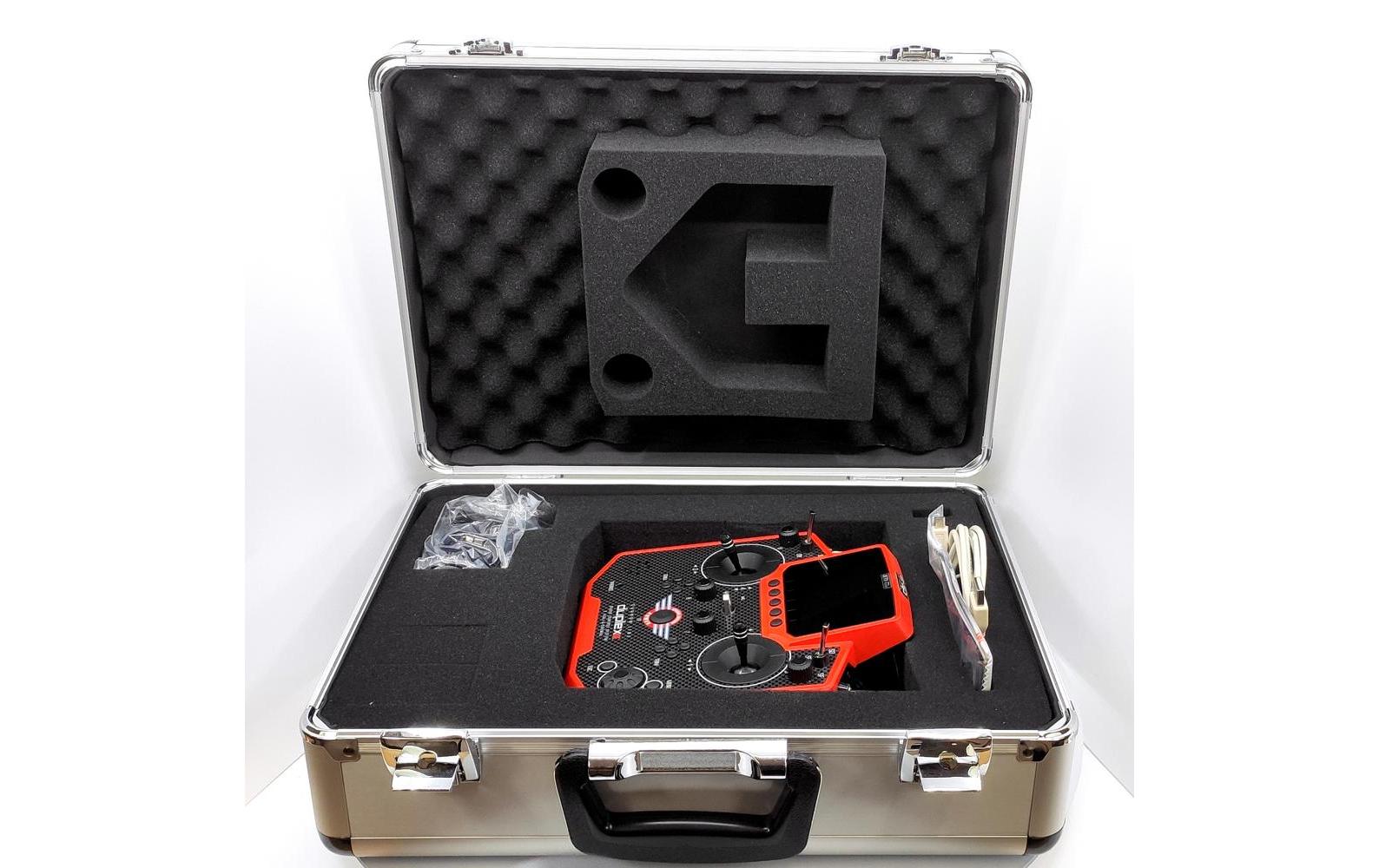 Fernsteuerung Duplex DS-12 Carbon Red 2023 + R9 Empfänger<br>Handlicher Jeti Duplex 2.4 GHz Sender in «Special Edition 2023» Ausführung