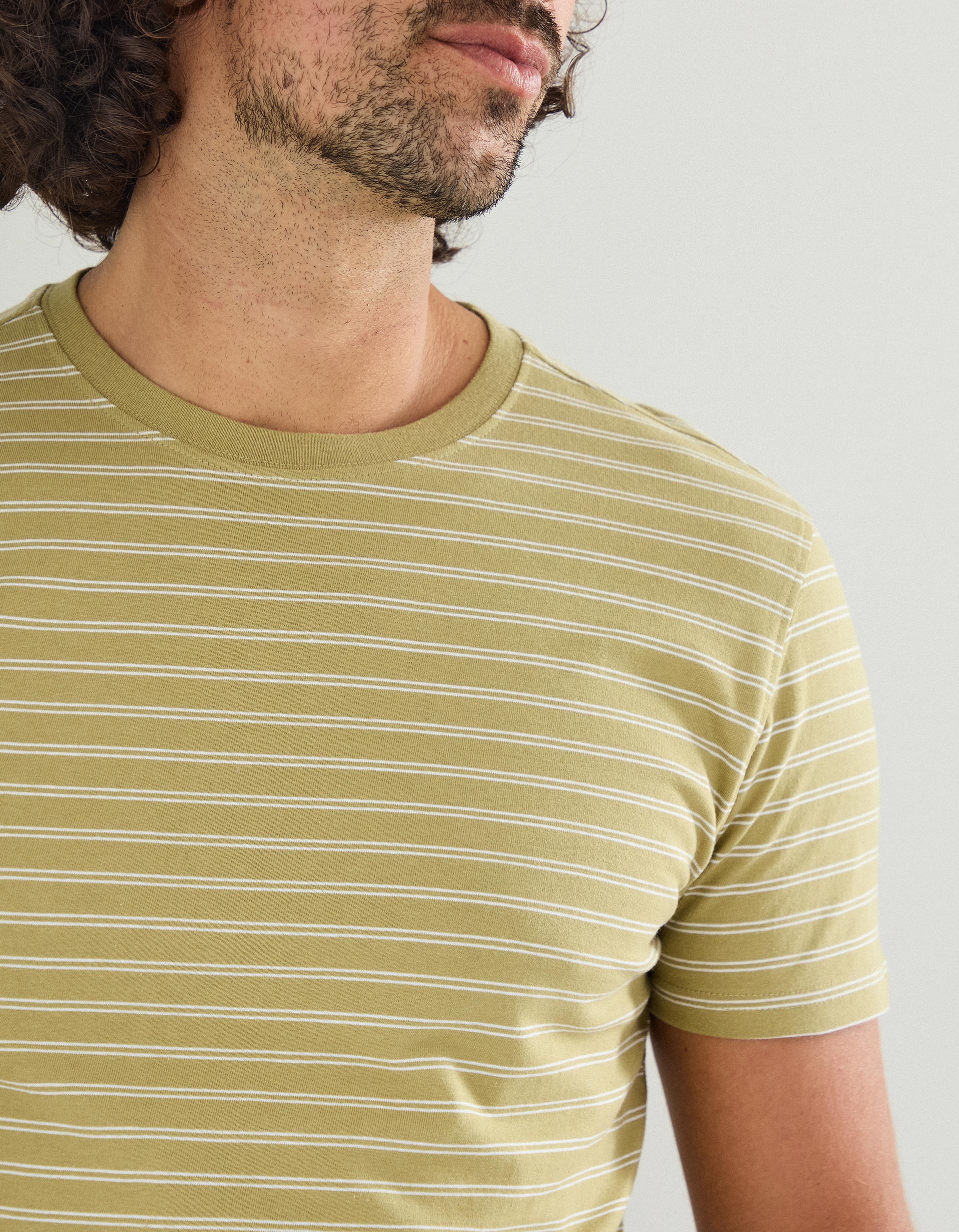 T-shirt Riscas, Homem, Verde