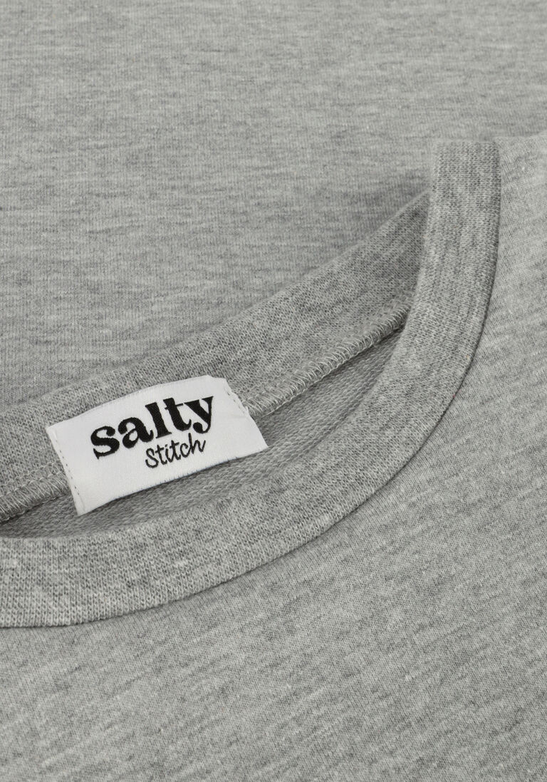 Salty Stitch lichtgrijze salty stitch top shoulder pad top
