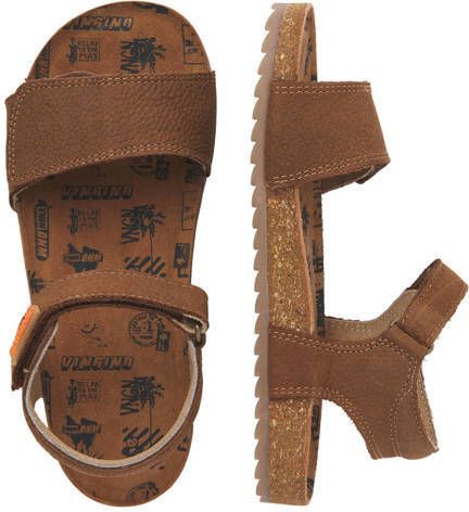VINGINO Xavi leren sandalen bruin Leer Effen 27