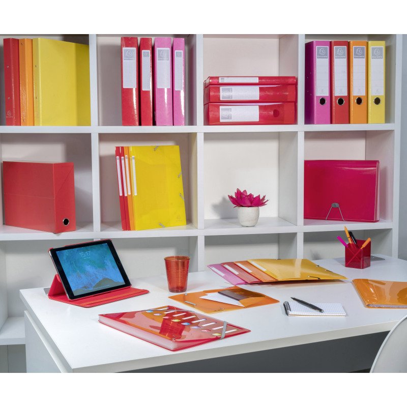 Boite de classement Exacompta Iderama dos 9 cm couleurs assorties