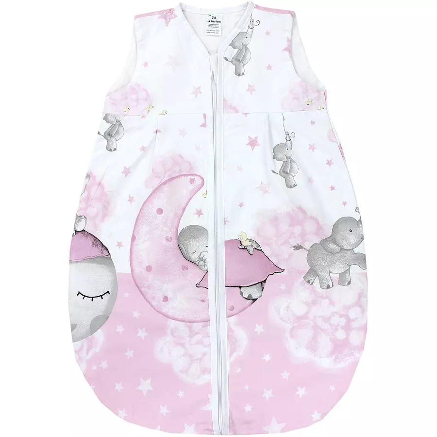 TupTam Baby Sommer Schlafsack Ärmellos Unwattiert grauweiß