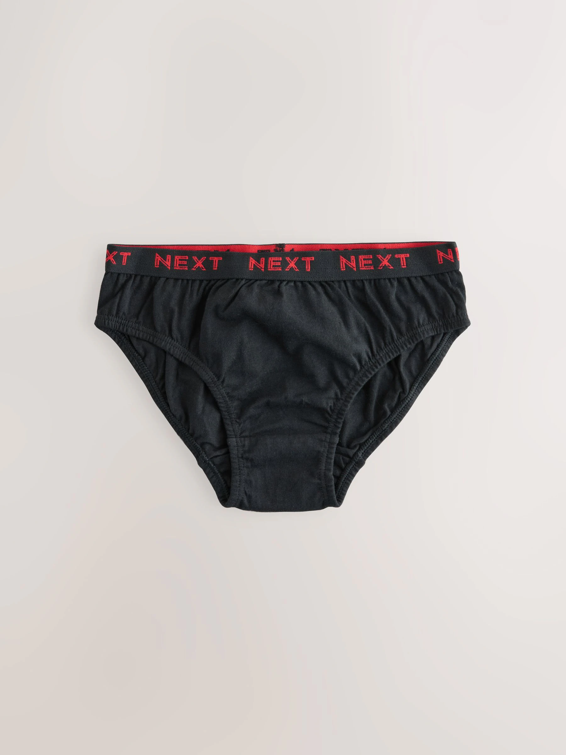 Zwart met felgekleurde jacquard tailleband - 100% katoenen slip verpakking van 5 (1,5 - 16 jr)