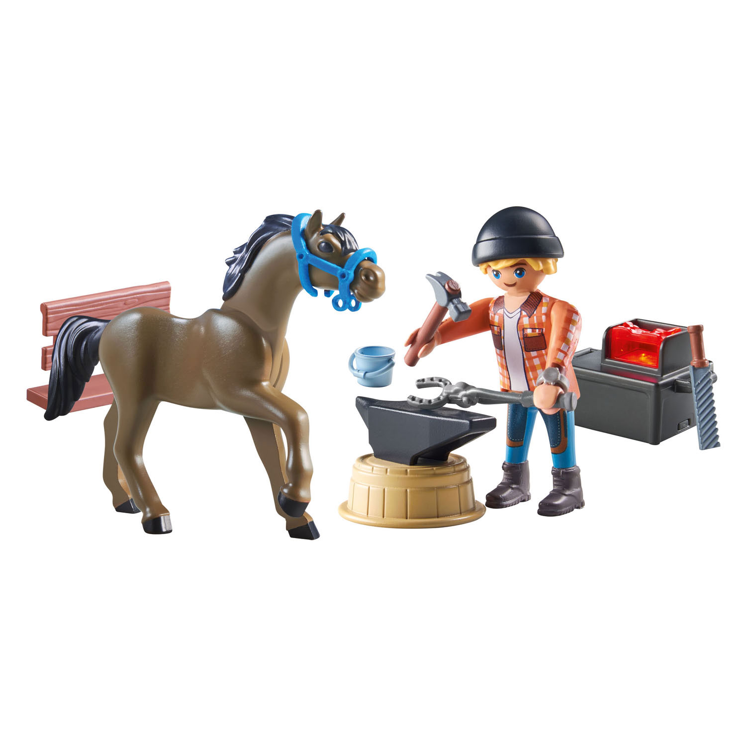 Playmobil Horses of Waterfall Hoefsmid: Ben & Achilles - 71357