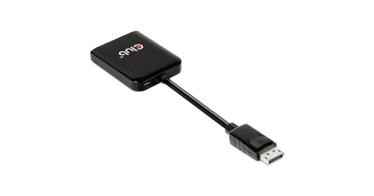 Club 3DMulti Stream Transport Hub DisplayPort 1.4 naar 2x HDMI Dual Monitor 4K60Hz adapter  (Zwart)