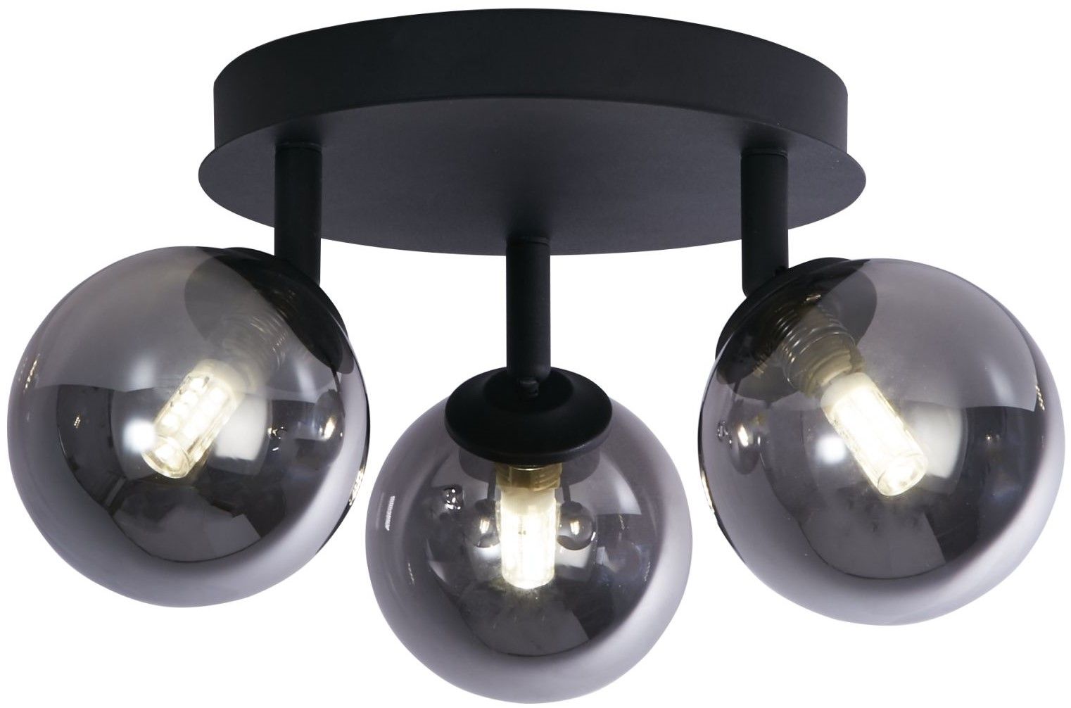 Plafondlamp 96913-3BK Crosby ⌀34  x H13.5 cm
