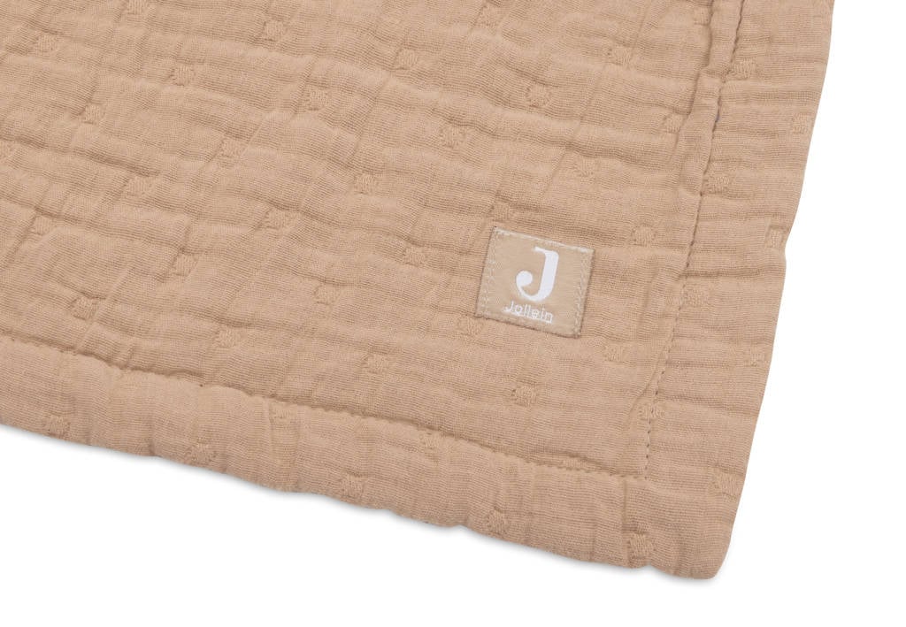 hydrofiele wiegdeken Jacquard - Biscuit