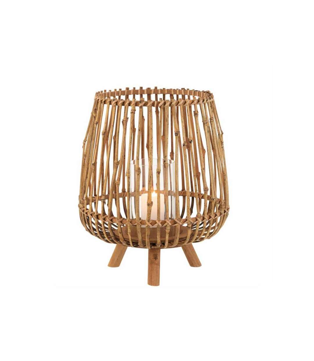 Paris Prix - Photophore Design 3 Pieds 38cm Naturel