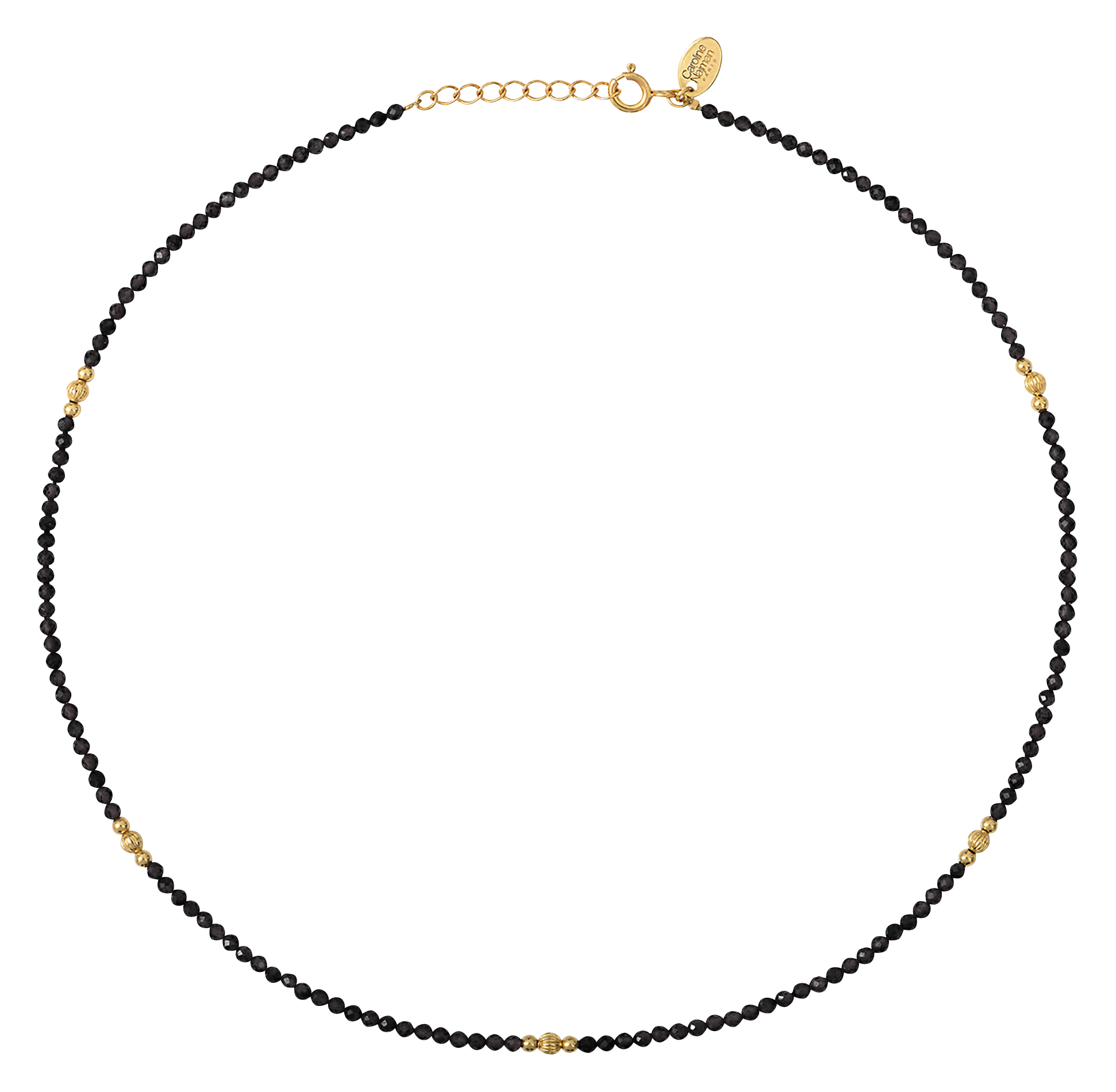 JERI - Collier avec pierres fines et perles | Noir