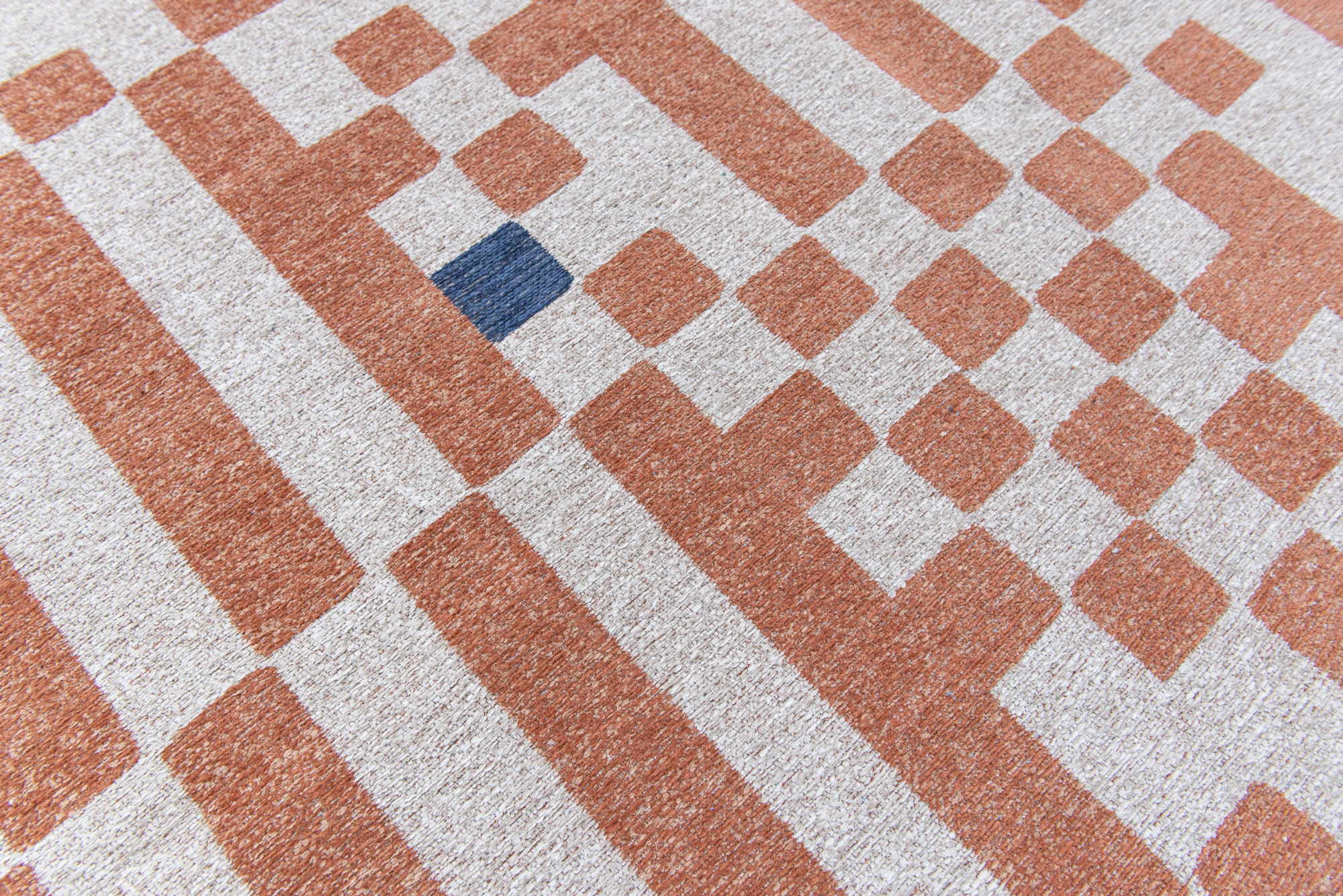Ecorugs vloerkleed Chess oranje 140x200 cm